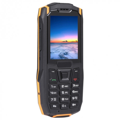 Téléphone robuste Rugtel R2C, IP68 étanche à la poussière antichoc, 2,4 pouces, MTK6261D, batterie 2500 mAh, SOS, FM, double SIM (orange) SR305E501-014