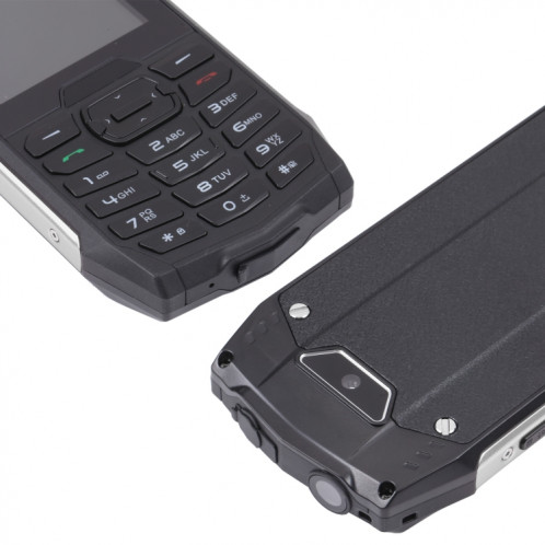 Téléphone robuste Rugtel R3C, IP68 étanche à la poussière antichoc, 2,8 pouces, MTK6261D, batterie 2500 mAh, SOS, FM, double SIM (argent) SR306S562-014