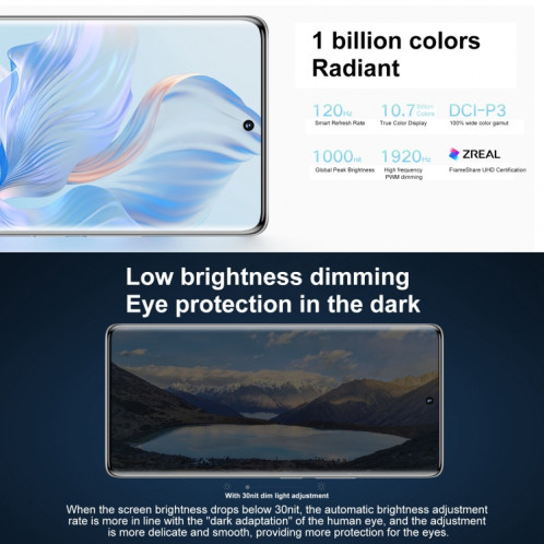 Honor 80 5G ANN-AN00, caméras 160MP, 12 Go + 256 Go, version chinoise, Caméras triple arrière, identification des empreintes digitales de l'écran, 6,67 pouces Magic UI 7.0 Qualcomm Snapdragon 782G Octa Core jusqu'à SH21JB457-08