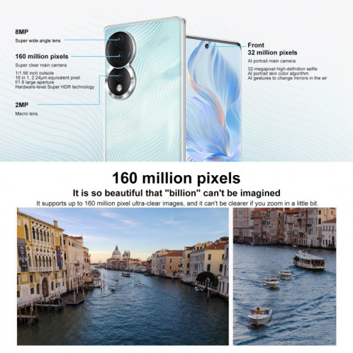 Honor 80 5G ANN-AN00, caméras 160MP, 12 Go + 512 Go, version chinoise, Caméras triple arrière, identification des empreintes digitales de l'écran, 6,67 pouces Magic UI 7.0 Qualcomm Snapdragon 782G Octa Core jusqu'à SH322G930-08