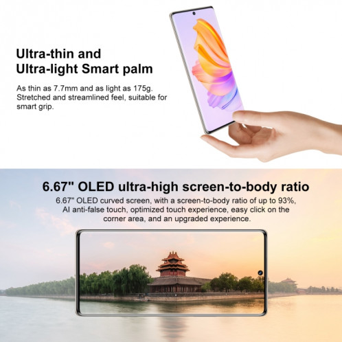 Honor 80 SE 5G GIA-AN80, appareils photo 64MP, 8 Go + 256 Go, version chinoise, Caméras triple arrière, identification des empreintes digitales de l'écran, 6,67 pouces Magic OS 7.0 Android 12 Dimensity 900 MT6877 Octa SH326L1735-012