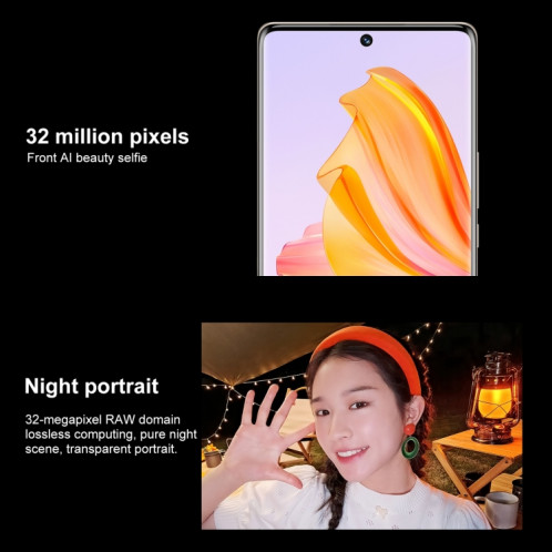 Honor 80 SE 5G GIA-AN80, appareils photo 64MP, 8 Go + 256 Go, version chinoise, Caméras triple arrière, identification des empreintes digitales de l'écran, 6,67 pouces Magic OS 7.0 Android 12 Dimensity 900 MT6877 Octa SH326L1735-012