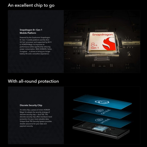 Honor Magic Vs Ultimate 5G FRI-AN10, appareil photo 54MP, 16 Go + 512 Go, version chinoise, Caméras triple arrière, identification d'empreintes digitales latérales, 7,9 pouces + 6,45 pouces Magic UI 7.0 Android 12 SH331J1815-014