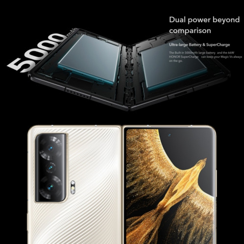 Honor Magic Vs Ultimate 5G FRI-AN10, appareil photo 54MP, 16 Go + 512 Go, version chinoise, Caméras triple arrière, identification d'empreintes digitales latérales, 7,9 pouces + 6,45 pouces Magic UI 7.0 Android 12 SH331J1815-014