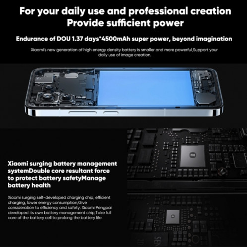 Xiaomi 13, appareil photo 50MP, 12 Go + 256 Go, Caméras arrière triple, identification d'empreintes digitales à l'écran de 6,36 pouces MIUI 14 Qualcomm Snapdragon 8 Gen 2 Octa Core jusqu'à 3,2 GHz, réseau : 5G, SX341G979-018