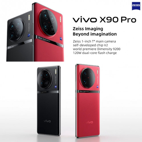 Vivo X90 Pro 5G, appareil photo 50MP, 12 Go + 256 Go, Caméras triple arrière, identification d'empreintes digitales d'écran / identification de visage, batterie 4870 mAh, 6,78 pouces Android 13.0 OriginOS 3 MediaTek SV353R1526-011