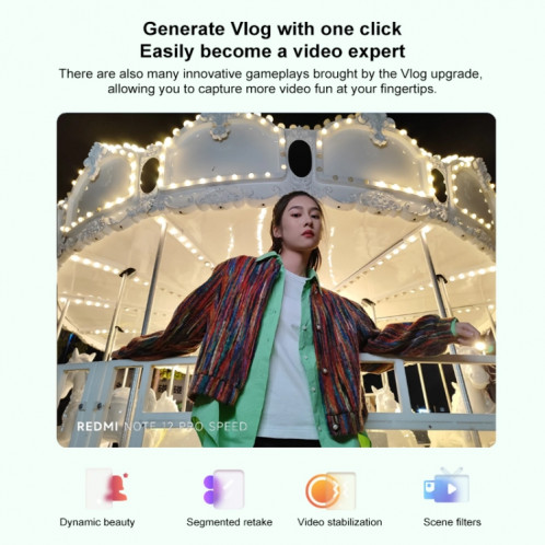 Xiaomi Redmi Note 12 Vitesse Pro 5G, appareil photo 108MP, 8 Go + 256 Go, Caméras triple arrière, batterie 5000 mAh, 6,67 pouces MIUI 14 Snapdragon 778G Octa Core jusqu'à 2,4 GHz, réseau : 5G, double SIM, NFC, IR SX372B125-014