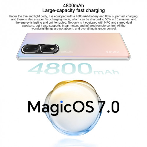 Honor 80 Pro Flat 5G ANB-AN00, caméras 160MP, 12 Go + 256 Go, version chinoise, Caméras triple arrière, identification des empreintes digitales de l'écran, 6,67 pouces Magic UI 7.0 Qualcomm Snapdragon 8+ Gen1 Octa SH76JB856-010