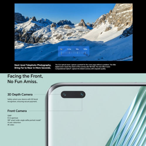 Honor Magic5 Pro 5G PGT-AN10, appareil photo 50MP, 16 Go + 512 Go, version chinoise, Caméras triple arrière, identification des empreintes digitales de l'écran, batterie 5450 mAh, 6,81 pouces Magic UI 7.1 / Android 13 SH93JB247-018