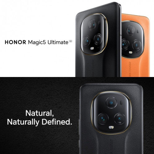 Honor Magic5 Ultimate 5G PGT-AN20, appareil photo 50MP, 16 Go + 512 Go, version chinoise, Caméras triple arrière, identification des empreintes digitales de l'écran, batterie 5450 mAh, 6,81 pouces Magic UI 7.1 / SH394E403-011