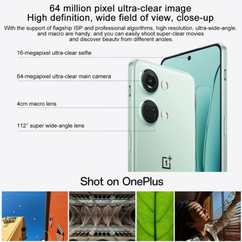 OnePlus Ace 2V 5G, appareil photo 64MP, 16 Go + 512 Go, Caméras triple arrière, batterie 5000 mAh, identification d'empreintes digitales à l'écran, 6,74 pouces ColorOS 13.0 / Android 13 Dimensity 9000 Octa Core SO397G463-09
