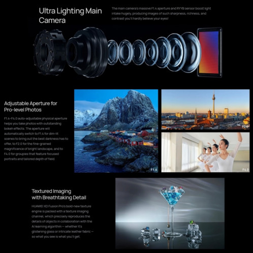 HUAWEI P60 Pro MNA-AL00, 12 Go + 256 Go, appareil photo 48 MP, version chinoise, Caméras triple arrière, identification d'empreintes digitales à l'écran, HarmonyOS 3.1 Qualcomm Snapdragon 8+ 4G Octa Core jusqu'à 3,2 SH424B1033-014