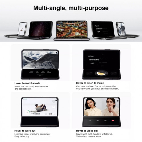 OPPO Find N 5G, 8 Go + 256 Go, appareil photo 50MP, version chinoise, Caméras arrière triples, identification du visage et identification des empreintes digitales latérales, écran 7,1 pouces + 5,49 pouces, ColorOS 12 SO435W1273-014