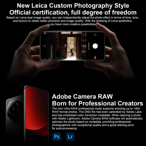 Xiaomi 13 Ultra, appareil photo 50MP, 12 Go + 256 Go, Caméras arrière Quad Leica, identification d'empreintes digitales à l'écran, batterie 5000 mAh, 6,73 pouces 2K OLED MIUI 14 Qualcomm Snapdragon 8 Gen2 Octa Core 4 SX481W1061-014