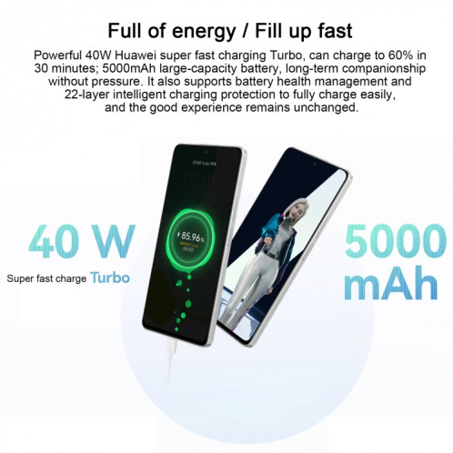 Huawei Enjoy 60 Pro 128 Go MAO-AL00, version chinoise, Caméras arrière doubles, identification d'empreintes digitales latérales, batterie 5000 mAh, 6,8 pouces HarmonyOS 3.0 Qualcomm Snapdragon 680 Octa Core, réseau : SH504B315-010