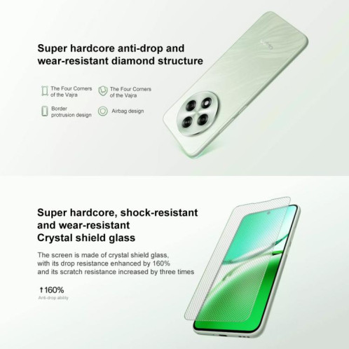 OPPO A3i Plus, 12 Go + 256 Go, écran 6,7 pouces, lecteur d'empreintes digitales, ColorOS 14.0, Qualcomm Snapdragon 695 5G Octa Core, OTG, réseau 5G (noir) SO560B1970-015