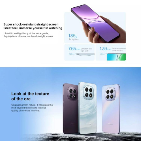 OPPO A5 5G, 12 Go + 256 Go, écran 6,7 pouces, reconnaissance d'empreintes digitales, ColorOS 15.0, Qualcomm Snapdragon 6 Gen 1 Octa Core, OTG, NFC, réseau 5G (rose) SO564F1054-019