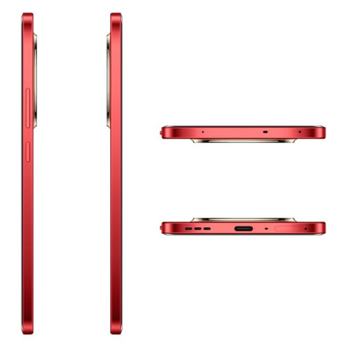 OPPO A5 Pro, 8 Go + 256 Go, écran 6,7 pouces, lecteur d'empreintes digitales, ColorOS 15.0, MediaTek Dimensity 7300 Octa Core, OTG, NFC, réseau 5G (rouge) SO566R1356-021