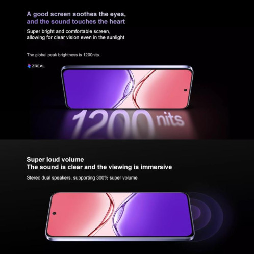 OPPO A5 Pro, 12 Go + 256 Go, écran 6,7 pouces, lecteur d'empreintes digitales, ColorOS 15.0, MediaTek Dimensity 7300 Octa Core, OTG, NFC, réseau 5G (blanc) SO568W516-021