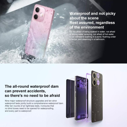 OPPO A5 Vitality 5G, 12 Go + 512 Go, lecteur d'empreintes digitales latéral, 6,67 pouces, ColorOS 15.0, MediaTek Dimensity 6300 Octa Core, OTG, réseau 5G (rose) SO572F147-018