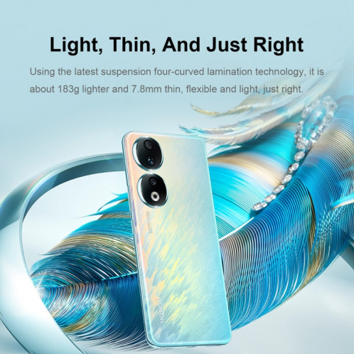 Honor 90 5G REA-AN00, caméras 200MP, 12 Go + 256 Go, version chinoise, Caméras triple arrière, identification des empreintes digitales de l'écran, 6,7 pouces Magic UI 7.1 Android 13 Qualcomm Snapdragon 7 Gen 1 SH796L1215-014