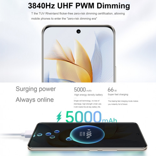 Honor 90 5G REA-AN00, caméras 200MP, 12 Go + 256 Go, version chinoise, Caméras triple arrière, identification des empreintes digitales de l'écran, 6,7 pouces Magic UI 7.1 Android 13 Qualcomm Snapdragon 7 Gen 1 SH796L1215-014