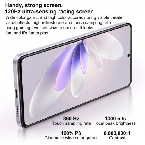 vivo S16e 5G, appareil photo 50MP, 8 Go + 128 Go, Caméras triple arrière, identification d'empreintes digitales à l'écran, batterie 4600 mAh, 6,62 pouces Android 11 Origin OS Ocean Exynos 1080 Octa Core jusqu'à 2,8 SV807B948-011