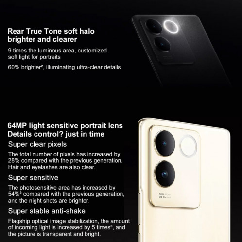 vivo S17e 5G, appareil photo 64MP, 12 Go + 256 Go, Caméras arrière doubles, identification des empreintes digitales de l'écran, batterie 4600 mAh, 6,78 pouces Android 13 Origin OS 3 Dimensity 7200 Octa Core jusqu'à SV818B736-08