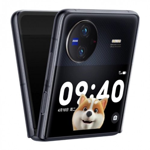 vivo X Flip 5G, appareil photo 50MP, 12 Go + 256 Go, Caméras arrière doubles, identification d'empreintes digitales latérales, batterie 4400 mAh, 6,74 pouces + 3,0 pouces Android 13.0 OriginOS 3 Qualcomm Snapdragon 8+ SV821B1300-018
