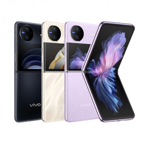 vivo X Flip 5G, appareil photo 50MP, 12 Go + 256 Go, Caméras arrière doubles, identification d'empreintes digitales latérales, batterie 4400 mAh, 6,74 pouces + 3,0 pouces Android 13.0 OriginOS 3 Qualcomm Snapdragon 8+ SV821B1300-018