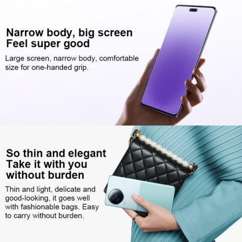 Xiaomi Civi 3 5G, appareil photo 50MP, 12 Go + 512 Go, Caméras arrière triples + caméras frontales doubles, identification d'empreintes digitales à l'écran, batterie 4500 mAh, MIUI 6,55 pouces 14 Dimensity SX828J246-012