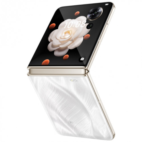 Honor Magic V Flip, 12 Go + 1 To, écran 6,8 pouces + 4,0 pouces MagicOS 8.0 Snapdragon 8+ Gen 1 Octa Core, réseau : 5G, NFC, OTG (blanc) SH920W1884-022
