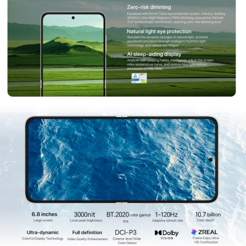 Honor Magic V Flip, 12 Go + 256 Go, écran 6,8 pouces + 4,0 pouces MagicOS 8.0 Snapdragon 8+ Gen 1 Octa Core, réseau : 5G, NFC, OTG (noir) SH921B641-022