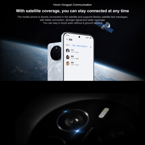 Honor Magic7, 12 Go + 256 Go, écran empreinte digitale, 6,78 pouces MagicOS 9.0 / Android 15 Snapdragon 8 Elite 3 nm Octa Core, réseau : 5G, NFC, OTG, prise en charge de Google Play (noir) SH980B250-015