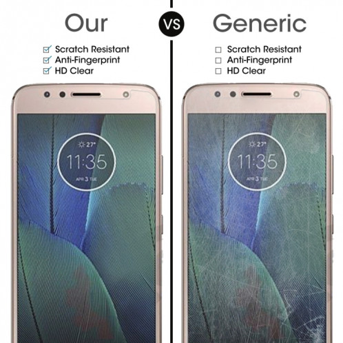 Pour Motorola Moto G5S Plus 0.3mm 9H dureté de Surface 2.5D Film anti-déflagrant en verre trempé Non plein écran SD15911082-07