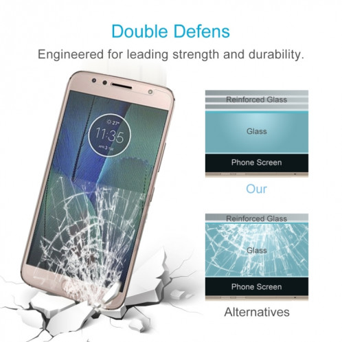 Pour Motorola Moto G5S Plus 0.3mm 9H dureté de Surface 2.5D Film anti-déflagrant en verre trempé Non plein écran SD15911082-07