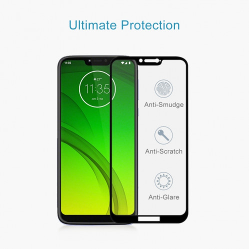 Protecteur d'écran en verre trempé plein écran 9H 9D pour Motorola Moto G7 Power SH677B1859-08