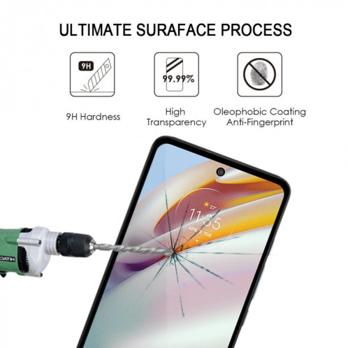 Pour Motorola Moto G60 / G51 / Moto G60S / G200 5G Colle Colle Plein Cover Screen Protector Film de verre trempé SH1371371-08
