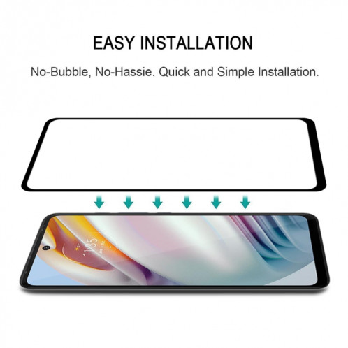 Pour Motorola Moto G60 / G51 / Moto G60S / G200 5G Colle Colle Plein Cover Screen Protector Film de verre trempé SH1371371-08
