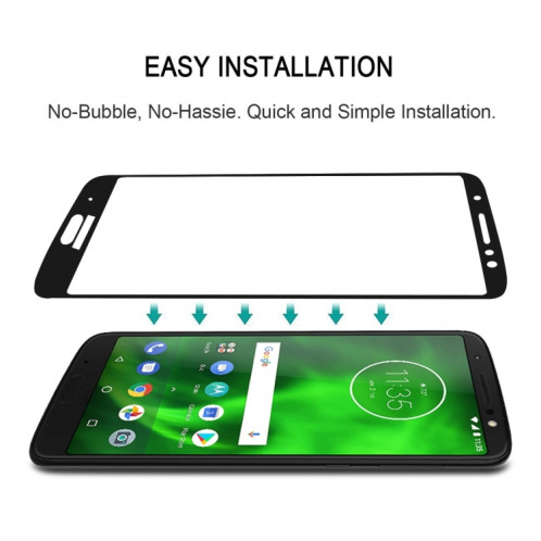Film de protection d'écran en verre trempé à couverture complète de colle pour Motorola Moto G6 SH5420230-08