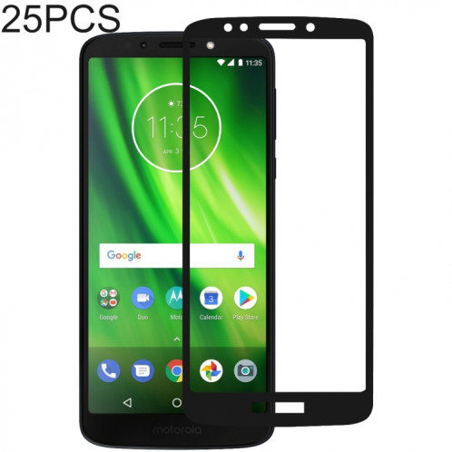 25 PCS Full Glue Full Cover Protecteur d'écran Film en verre trempé pour Motorola Moto G6 Play SH5425848-07