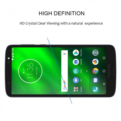 25 PCS Full Glue Full Cover Protecteur d'écran Film en verre trempé pour Motorola Moto G6 Play SH5425848-07