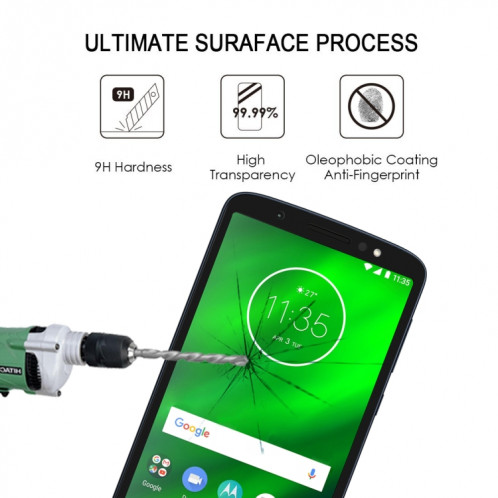 25 PCS Full Glue Full Cover Protecteur d'écran Film en verre trempé pour Motorola Moto G6 Play SH5425848-07