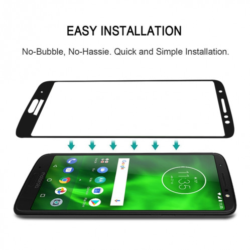 25 PCS Full Glue Full Cover Protecteur d'écran Film en verre trempé pour Motorola Moto G6 Play SH5425848-07