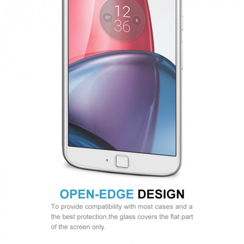 Pour Motorola Moto G4 Plus 0.3mm 9H dureté de Surface 2.5D Film d'écran en verre trempé Non plein écran antidéflagrant SD96011891-07
