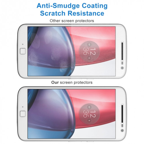 Pour Motorola Moto G4 Plus 0.3mm 9H dureté de Surface 2.5D Film d'écran en verre trempé Non plein écran antidéflagrant SD96011891-07