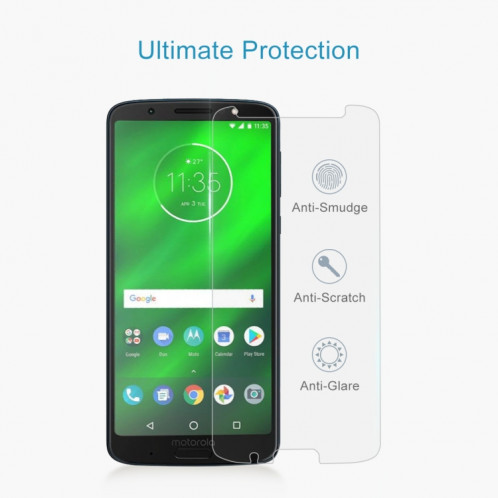 Film en verre trempé 0.26mm 9H 2.5D pour Motorola Moto G6 Plus SD930A145-09