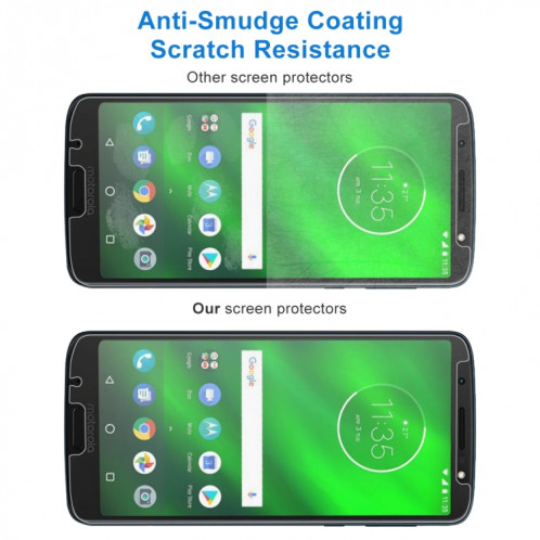 Film en verre trempé 0.26mm 9H 2.5D pour Motorola Moto G6 Plus SD930A145-09