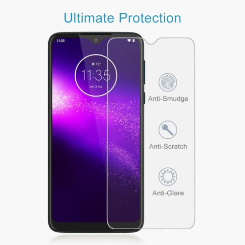 Pour Motorola One Macro 9H 2.5D Film en verre trempé SD90581429-08