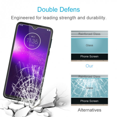 Pour Motorola One Macro 9H 2.5D Film en verre trempé SD90581429-08